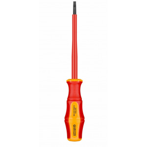 Отвертка изолированная VDE 1000 В шлицевая 4 мм, длина 100 мм Центроинструмент 1834-1-4.0-100