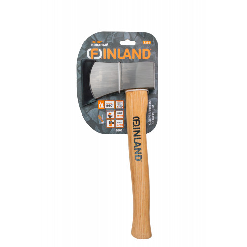 2291 Finland Топор 600 г, кованый, деревянное топорище