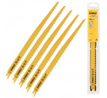 Полотно для сабельной пилы по дереву 305 мм, 3 TPI, HCS, 5 шт. DeWALT DT2432