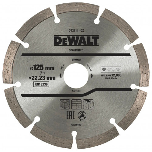 Сегментный алмазный круг DeWALT DT3711 для сухого реза