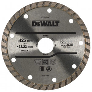 Диск алмазный турбо 125×22,23 мм DeWALT DT3712
