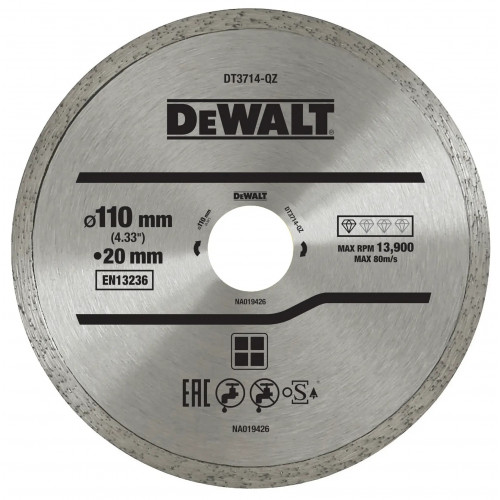 Алмазный круг DeWALT DT3714 для плитки диаметром 110 мм