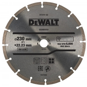 Диск алмазный сегментный 230×22,23 мм DeWALT DT3731