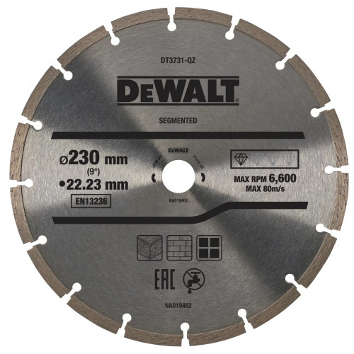 Сегментный алмазный круг DeWALT DT3731 диаметром 230 мм