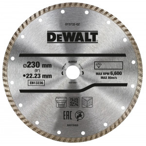 Диск алмазный турбо 230×22,23 мм DeWALT DT3732