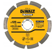 Диск алмазный сегментный Extreme 125×22,23 мм DeWALT DT3761