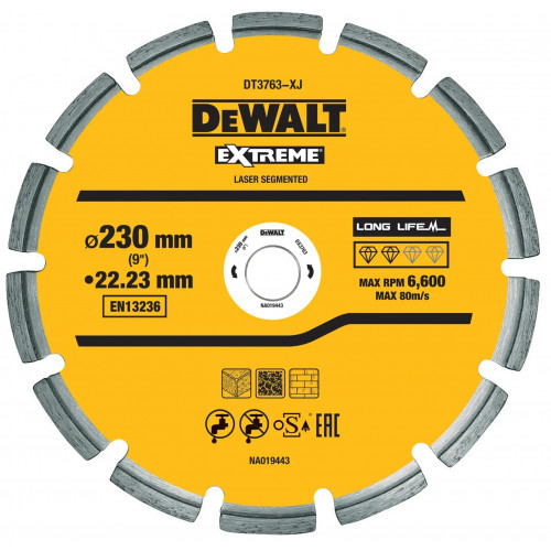 Алмазный круг DeWALT DT3763 Extreme диаметром 230 мм