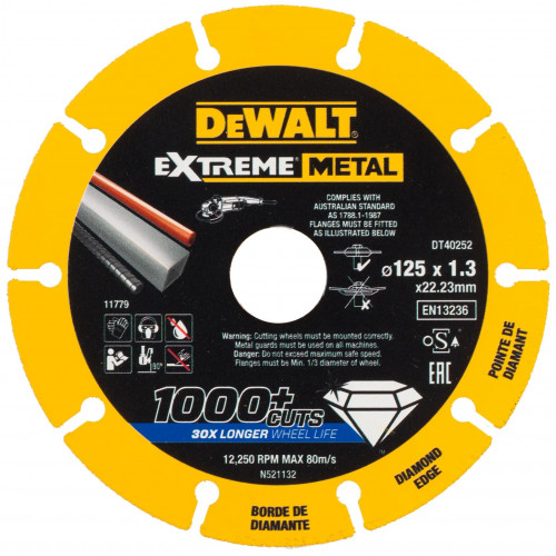 Алмазный отрезной круг DeWALT DT40252 Extreme Metal