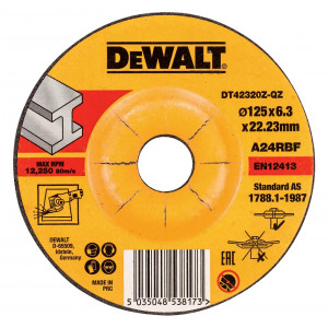 Диск обдирочный по металлу 125×6,3×22,23 мм DeWALT DT42320Z