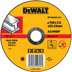 Диск отрезной по металлу 150×3,0×22,23 мм DeWALT DT42400