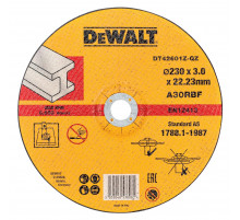 Диск отрезной по металлу 230×3,0×22,23 мм DeWALT DT42601Z