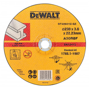 Диск отрезной по металлу 230×3,0×22,23 мм DeWALT DT42601Z