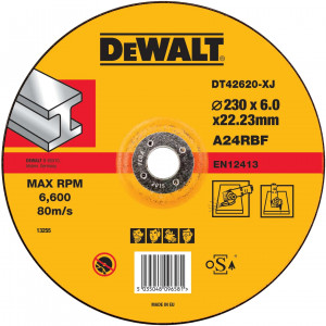Диск обдирочный по металлу 230×6,0×22,23 мм DeWALT DT42620