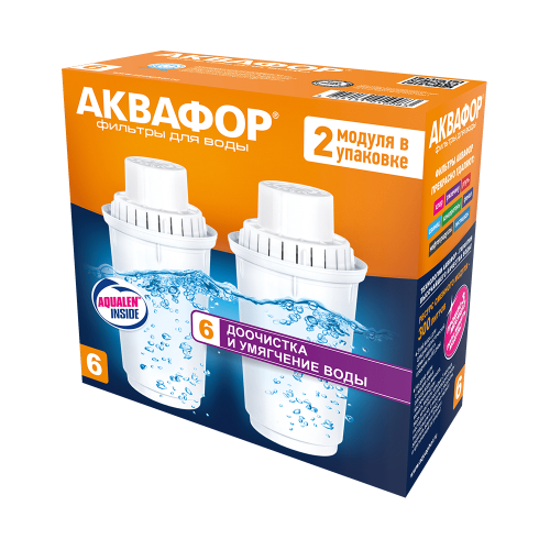 Сменный модуль для кувшинов для жесткой воды B6 2 шт. Аквафор, арт. 525132