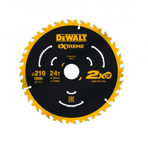 Диск пильный по дереву 210х30 мм 24 зуба DeWALT DT20432