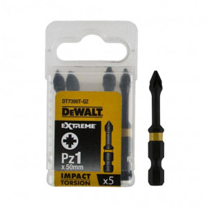 DT7390T Бит ударный PZ1х50 мм IMPACT TORSION EXTREME, 5 шт. DeWALT