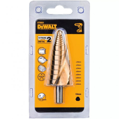 DT5031 Сверло ступенчатое по металлу, 20-34 мм DeWALT