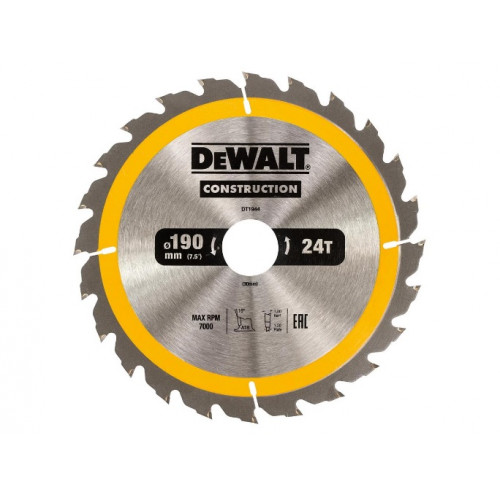 Диск пильный по дереву 190х30 мм 24 зуба DeWALT DT1944