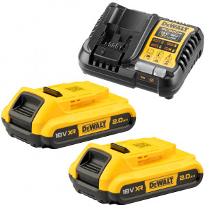 Набор 2 аккумулятора DCB183 (18 В, 2 Ач) и зарядное устройство DeWALT DCB1104D2