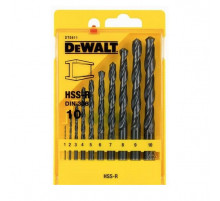 DT5911 Набор сверл по металлу HSS-R, 10 шт. DeWALT