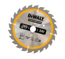 Диск пильный по дереву 165х20/16 мм 24 зуба DeWALT DT1949