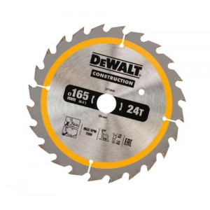 Диск пильный по дереву 165х20/16 мм 24 зуба DeWALT DT1949