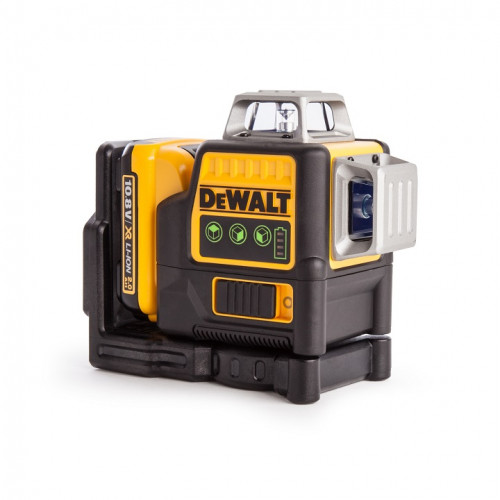 Трехплоскостной лазерный уровень (зеленый луч) 12 В DeWALT DCE089D1G