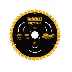 Диск пильный по дереву 210х30 мм 40 зубьев DeWALT DT20433