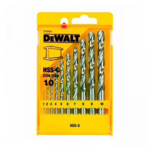 DT5921 Набор сверл по металлу HSS-G, 10 шт. DeWALT