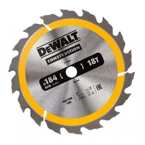 Диск пильный по дереву 184х16 мм 18 зубьев DeWALT DT1938