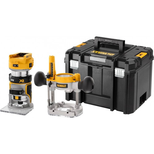 Аккумуляторный фрезер с двумя базами 18 В DeWALT DCW604NT