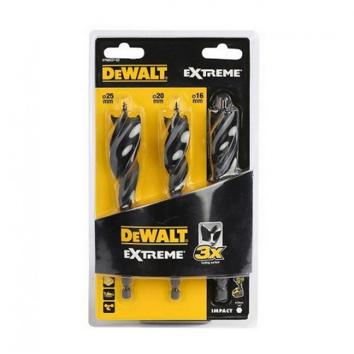 DT90237 Набор сверл по дереву EXTREME IMPACT, 3 шт. DeWALT