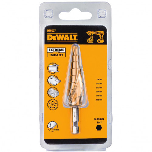 DT5027 Сверло ступенчатое по металлу, 6-18 мм DeWALT