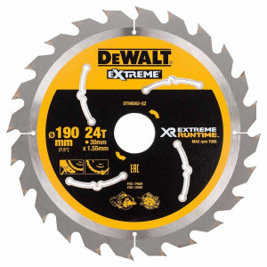 Диск пильный по дереву 190х30 мм 24 зуба DeWALT DT99562