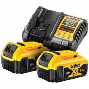 Набор 2 аккумулятора DCB184 (18 В, 5 Ач) и зарядное устройство DeWALT DCB1104P2