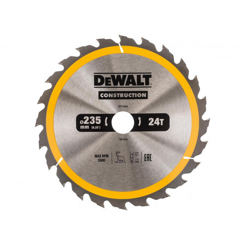 Диск пильный по дереву 235х30 мм 24 зуба DeWALT DT1954