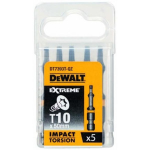 DT7393T Бит ударный T10х50 мм IMPACT TORSION EXTREME, 5 шт. DeWALT