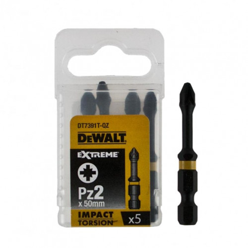 DT7391T Бит ударный PZ2х50 мм IMPACT TORSION EXTREME, 5 шт. DeWALT