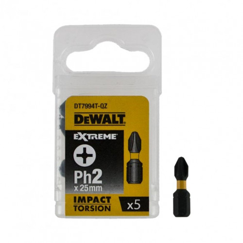 DT7994T Бит ударный PH2х25 мм IMPACT TORSION EXTREME, 5 шт. DeWALT