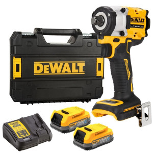 Аккумуляторный ударный гайковерт 18 В 1/2" 406 Нм DeWALT DCF921E2T