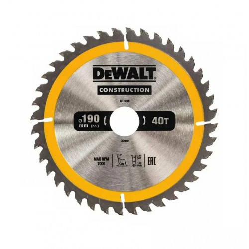 Диск пильный по дереву 190х30 мм 40 зубьев DeWALT DT1945