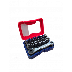 Набор бит и головок 24 шт. с трещоткой WORKPRO WP200535