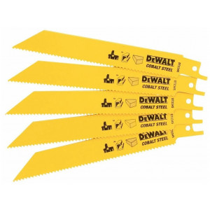 Полотно для сабельной пилы по металлу и дереву 152 мм S922HF 5 шт. DeWALT DT2345