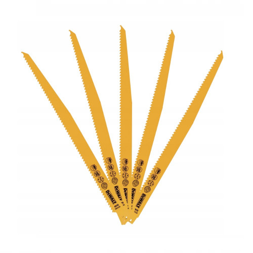 Полотно для сабельной пилы по дереву с гвоздями 305 мм S1411DF 5 шт. DeWALT DT2350