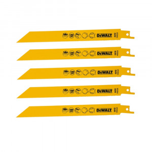 Полотно для сабельной пилы по металлу 203 мм S1022EF 5 шт. DeWALT DT2354