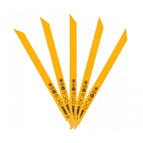 Полотно для сабельной пилы по металлу 305 мм S1222VF 5 шт. DeWALT DT2355