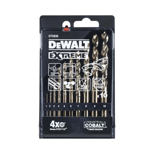 Набор сверл по металлу EXTREME COBALT 10 шт. DeWALT DT5935